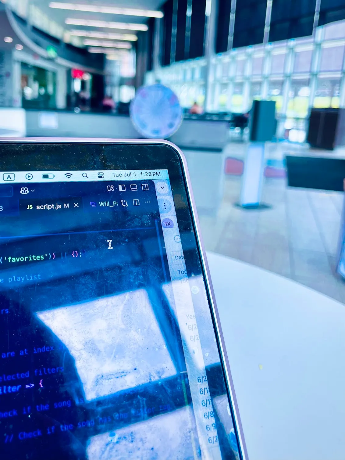 Cool tone shot of macbook with iPhone, by Tina Xing photography